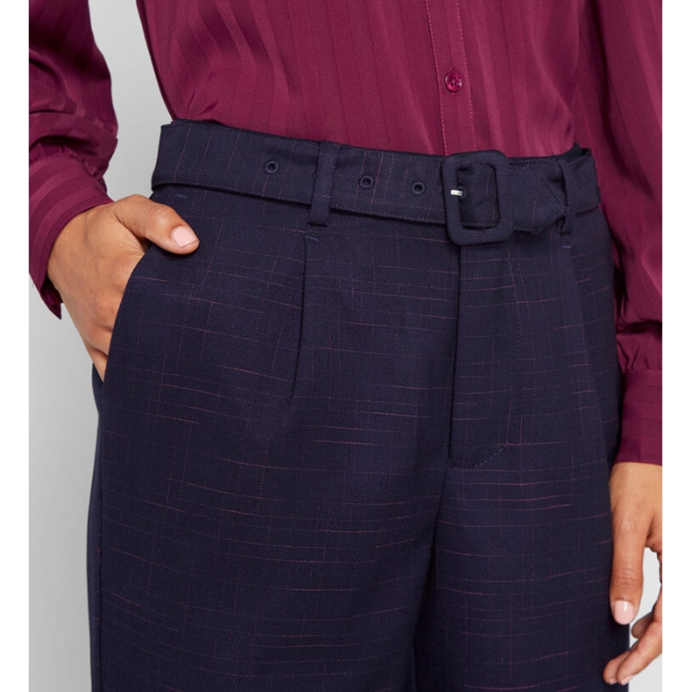 Modcloth cropped belted trousers 1x